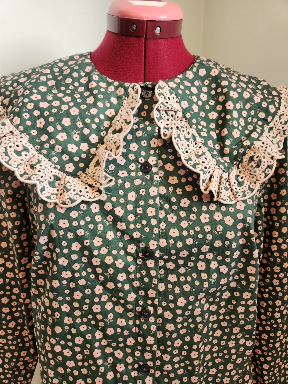 Boden Statement Peter Pan Collar Floral Button Down Shirt - Picture 7 of 13
